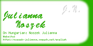 julianna noszek business card